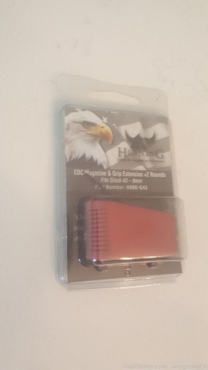 Henning Group EDC Magazine & Grip Extension +2 Rounds for Glock 43-9mm-img-2
