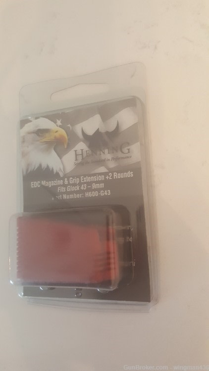 Henning Group EDC Magazine & Grip Extension +2 Rounds for Glock 43-9mm-img-1