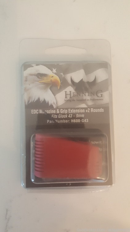 Henning Group EDC Magazine & Grip Extension +2 Rounds for Glock 43-9mm-img-0