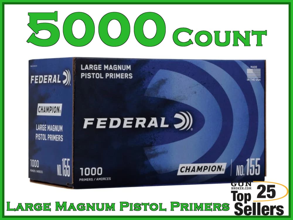Federal Champion Large Magnum Pistol Primers 155 5000ct-img-0