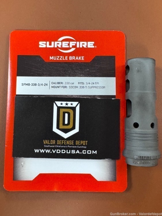 SureFire Muzzle Brake SFMB-338-3/4-24 Caliber 338-img-2