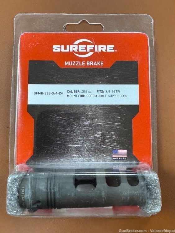 SureFire Muzzle Brake SFMB-338-3/4-24 Caliber 338-img-0