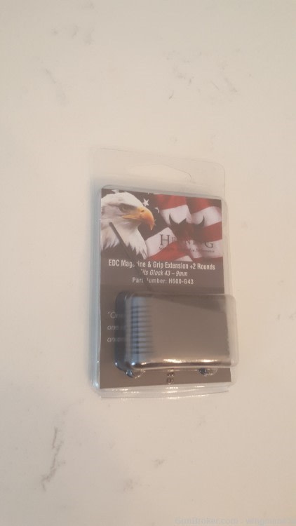 Henning Group EDC Magazine & Grip Extension +2 Rounds for Glock 43-9mm-img-1