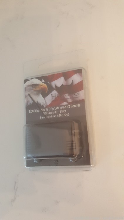 Henning Group EDC Magazine & Grip Extension +2 Rounds for Glock 43-9mm-img-0