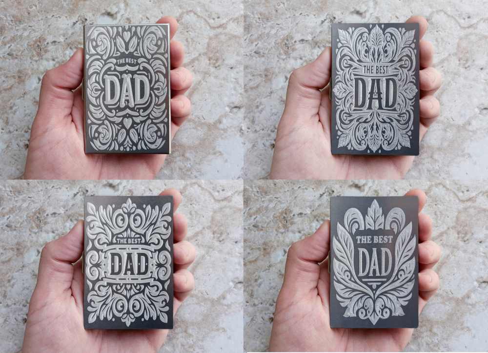 Card Holder Wallet RFID Dad Fathers Day Gift St Steel Case Floral Mono 9-16-img-0