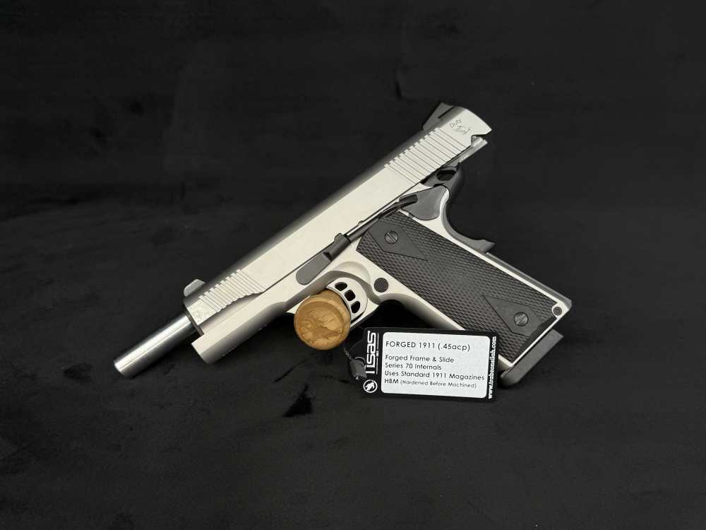 New! Tisas 1911 Duty SS45 5" Barrel .45ACP Semi Automatic 7+1 Cap. 2 Mags-img-4
