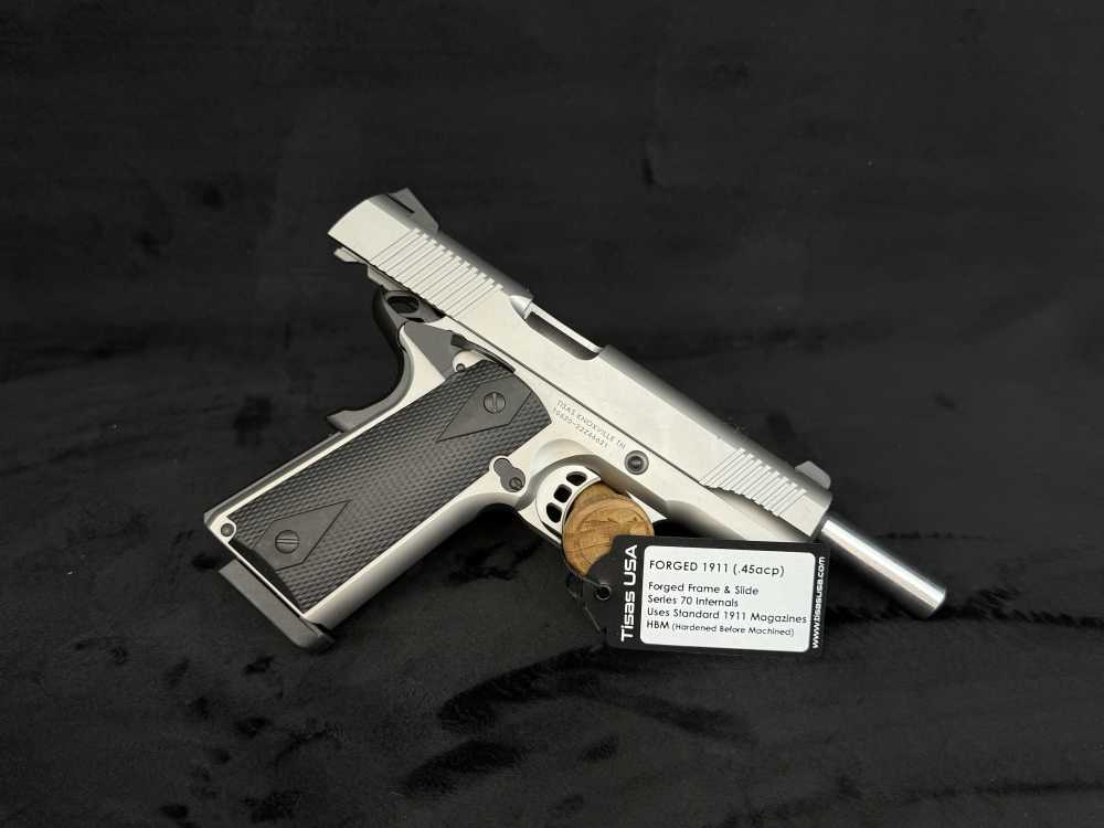New! Tisas 1911 Duty SS45 5" Barrel .45ACP Semi Automatic 7+1 Cap. 2 Mags-img-2
