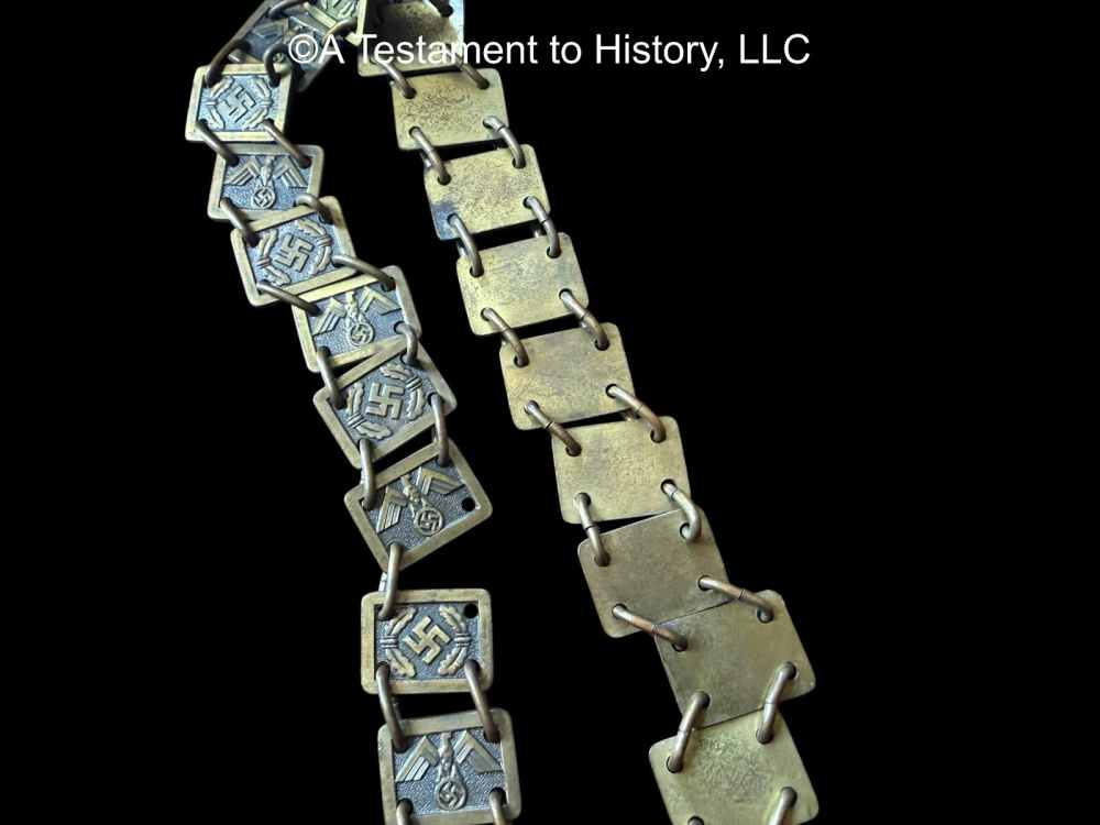 WWII GERMAN- NSDAP GORGET CHAIN- FULL RZM M1/128- ORIGINAL WW2-img-4