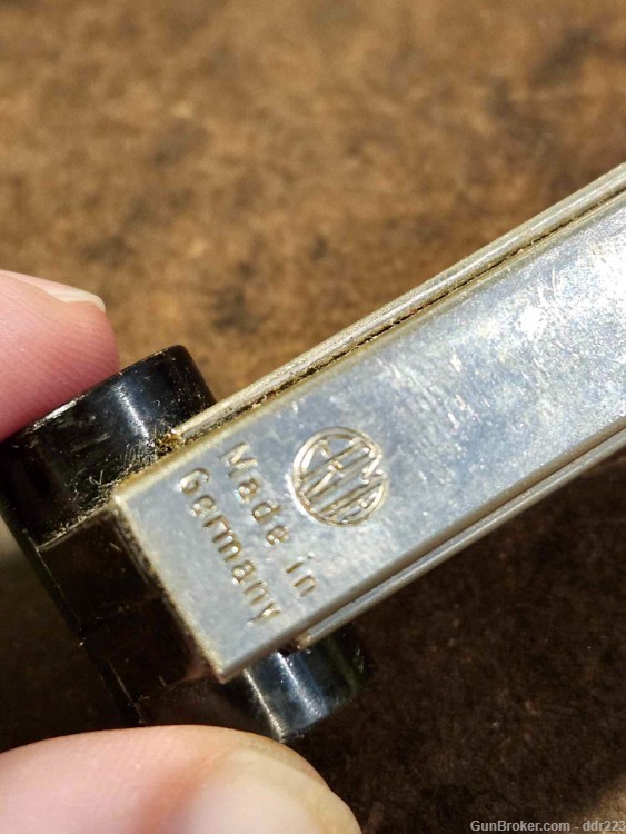 Vintage Luger P. 08 Pistol 9mm Magazine, 8rd, Erma Production (DH186)-img-1