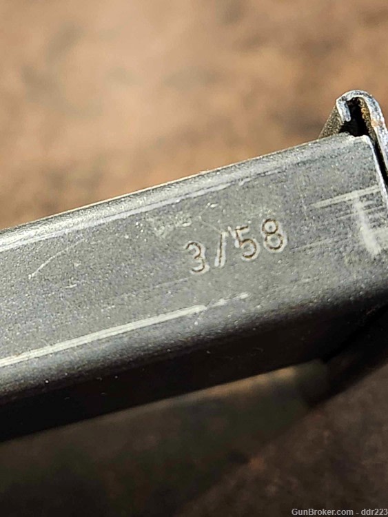 Original Walther P-38 8rd Pistol Magazine, Blued, 3/58 Production (DH188)-img-4