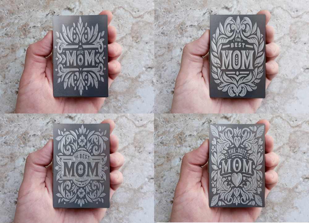 Card Holder Wallet RFID Mom Mothers Day Gift St Steel Case Floral Mono 9-16-img-0