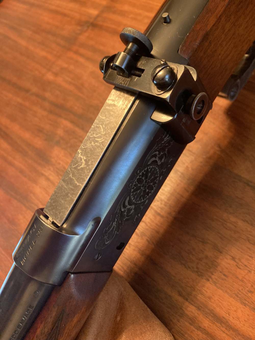 Savage M99K Deluxe .300 SAV Rifle Lyman 57SA Peep 1935 ENGRAVED Matching-img-39