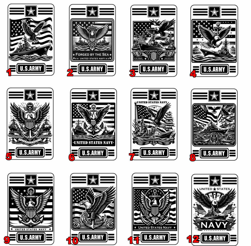 US Navy Army Gift St Steel Case Card Holder Wallet RFID Floral Monogram All-img-1