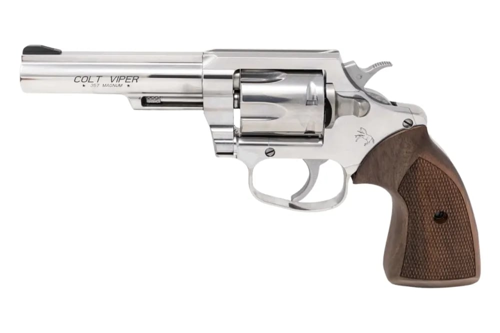 Colt Viper .357 Magnum Revolver 4.25" Barrel Traditional Walnut Grips 6 Rd-img-0