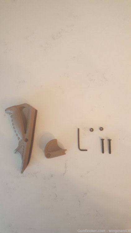 Angled Tactical Rifle Grip Tan Colored Comes With Tools To Mount -img-1
