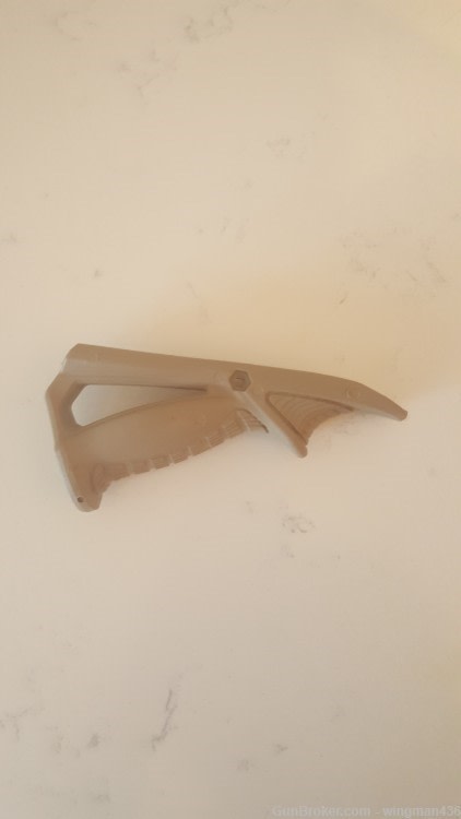 Angled Tactical Rifle Grip Tan Colored Comes With Tools To Mount -img-0