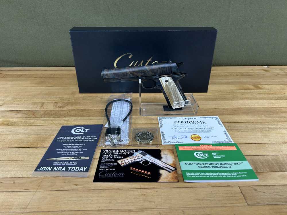 Colt 1911 Vintage Limited Edition Pistol .45 ACP #280 of 300 Case Hardened -img-0