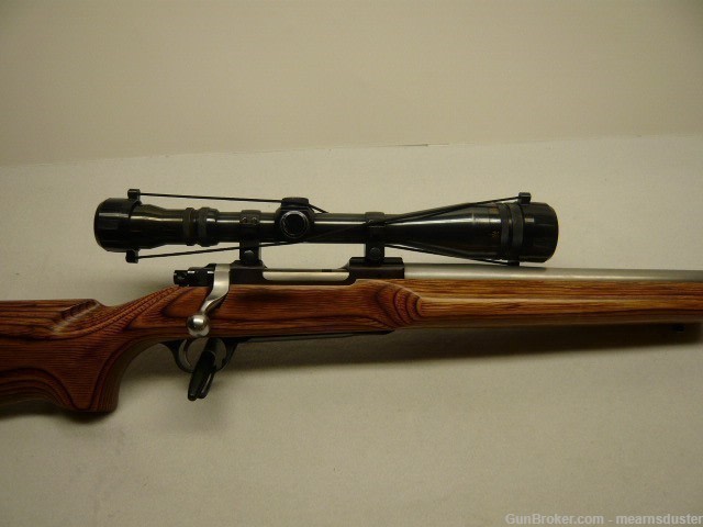 Ruger 77 MKII .223  Medium 26" Heavy SS Brown Laminate Stock-img-1