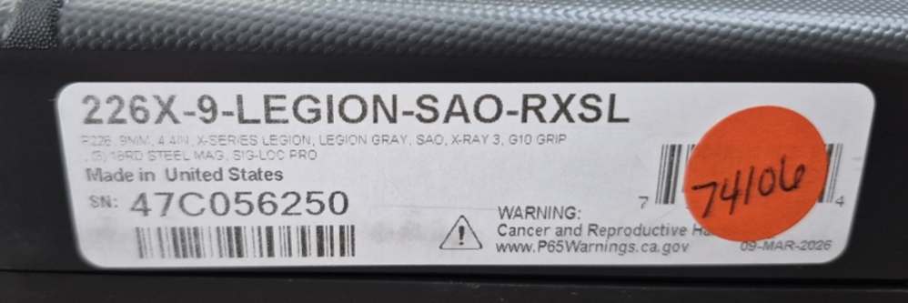 NIB SIG SAUER 226X-9-LEGION-SAO-RXSL 9MM 4.4" CASE-img-15