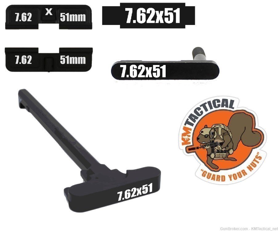 AR-15 Custom Engraved 7.62x51 Combo Set lower Upper Engraved Parts-img-0