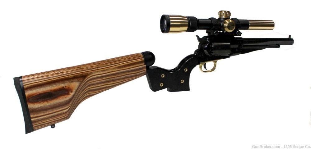 1858 Remington BP Revolver SBR & Matching Scope & Shoulder Stock - Pietta -img-3