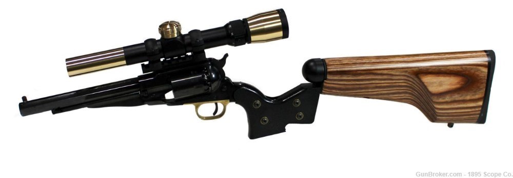 1858 Remington BP Revolver SBR & Matching Scope & Shoulder Stock - Pietta -img-2