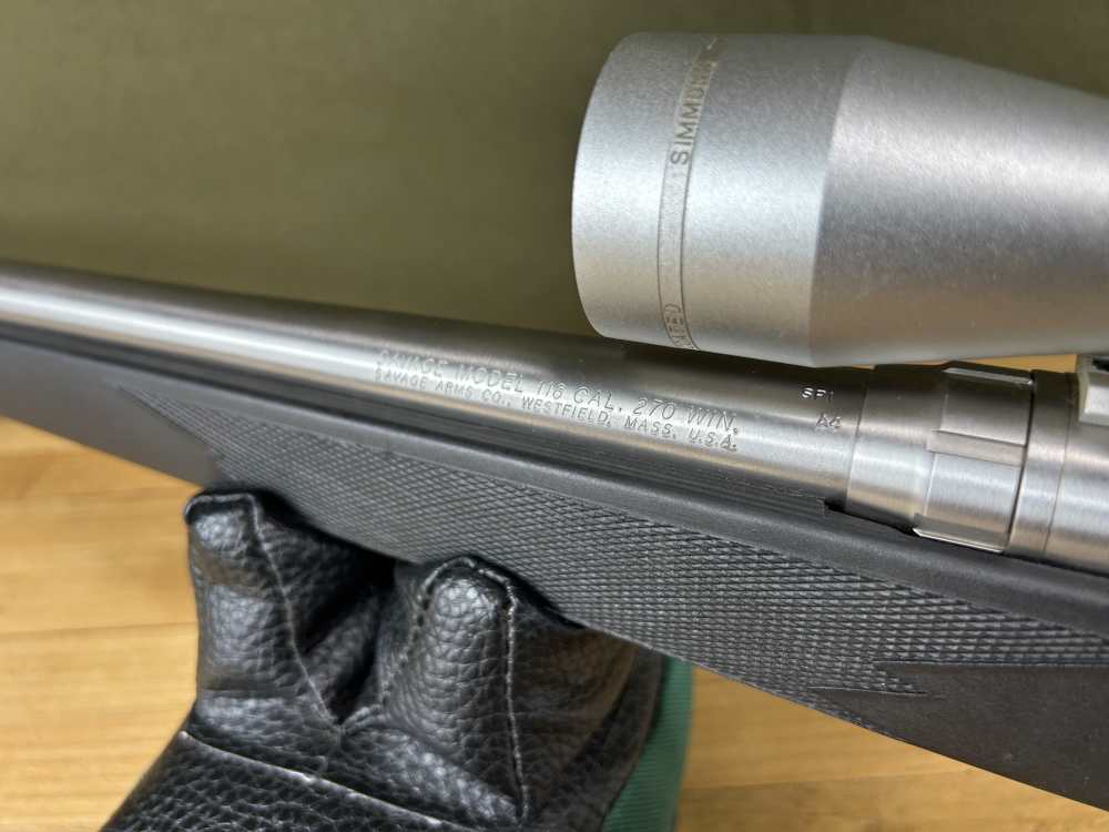 Savage Model 116 .270 WIN Bolt Action Rifle Stainless VGC W/ Simmons Scope -img-14