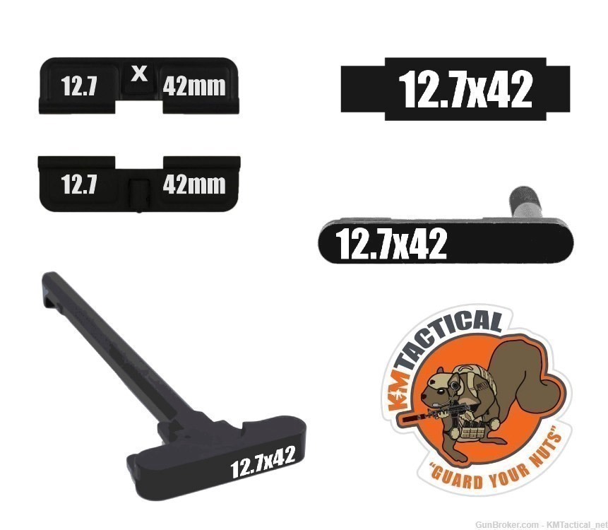 AR-15 Custom Engraved 12.7x42 Combo Set lower Upper Engraved Parts-img-0
