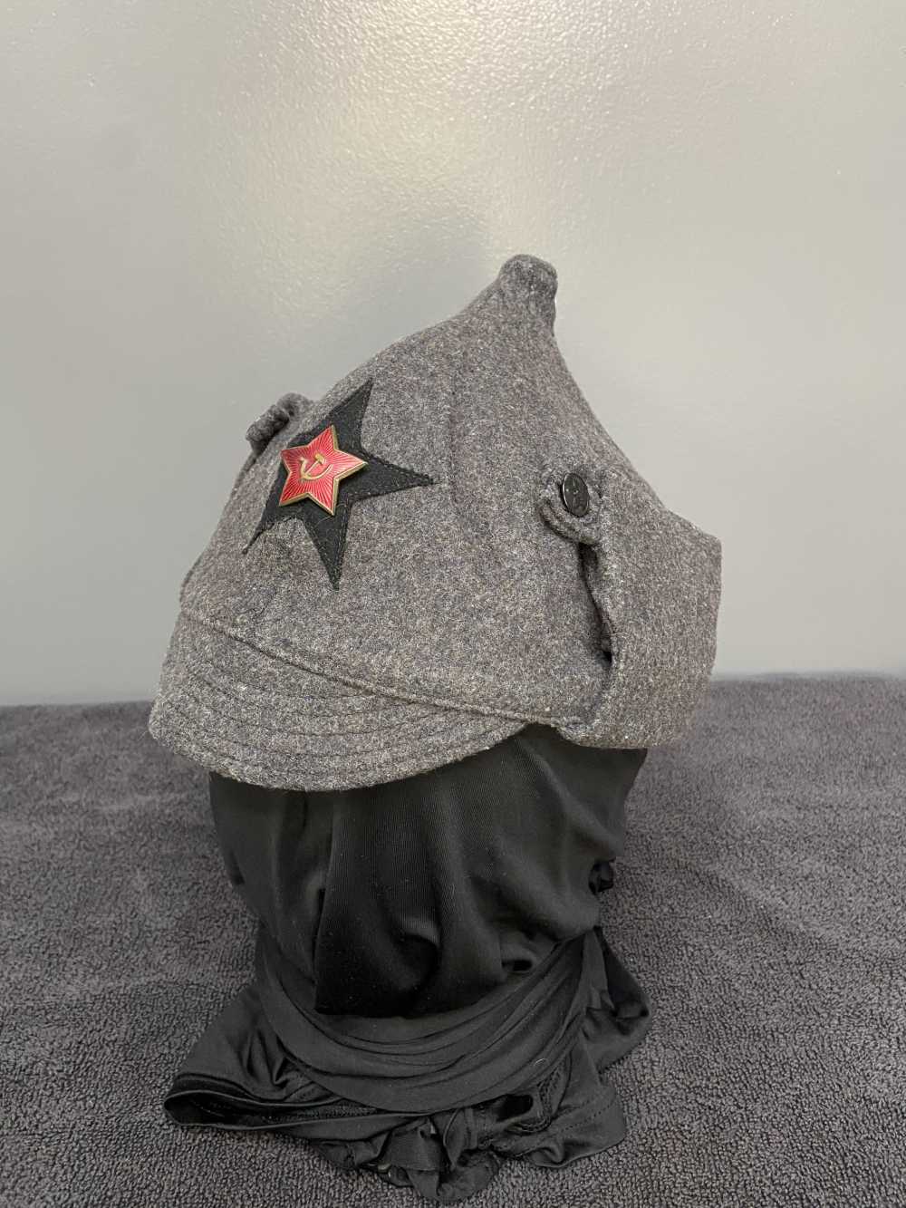 RARE ORIGINAL Early Soviet Russian Army m1935 Budenovka UNISSUED-img-1