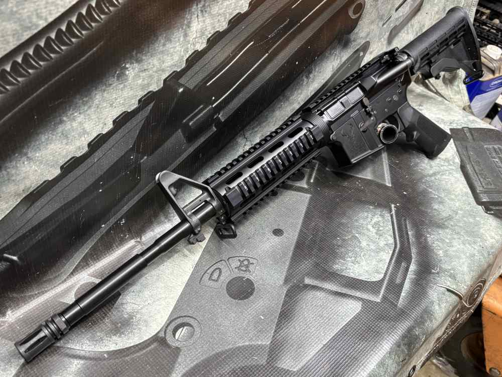 Left Hand Colt M4 SOCOM retro clone 16" 5.56 rifle Quad Stag-15 -img-5