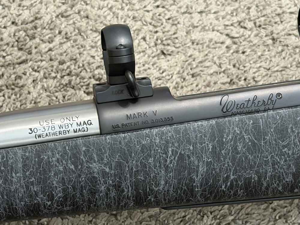 Weatherby Mark V Accumark 30-378 Wby Mag 26” SF stainless ss brake -img-7