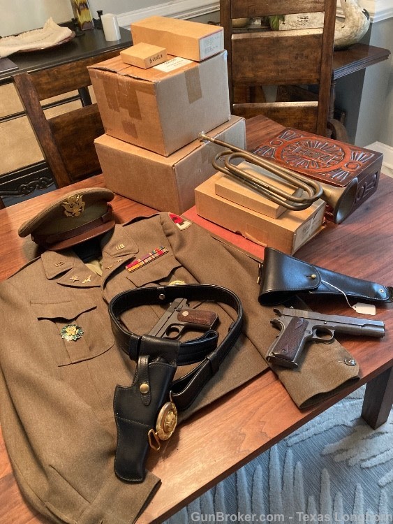 Colt M1903 32 WW2 General Holster Belt Rig and WW1 Colt M1911 45 Provenance-img-66