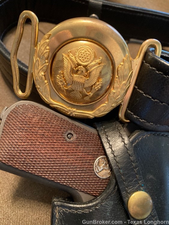 Colt M1903 32 WW2 General Holster Belt Rig and WW1 Colt M1911 45 Provenance-img-82