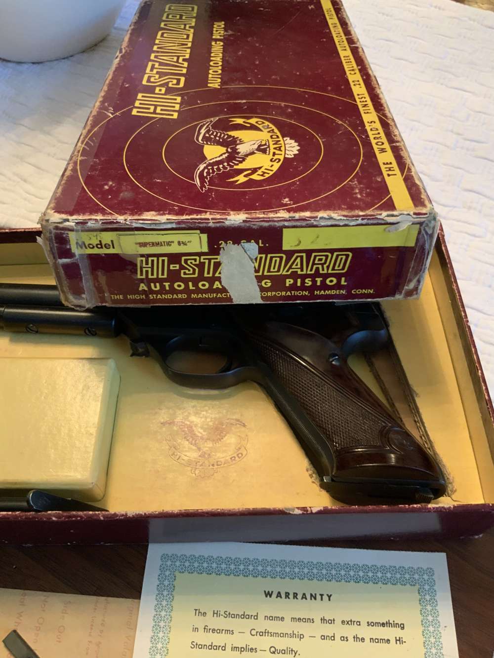High Hi Standard *SUPERMATIC* Model S-101 .22 LR Pistol Mint-NIB 1955 98%+-img-12