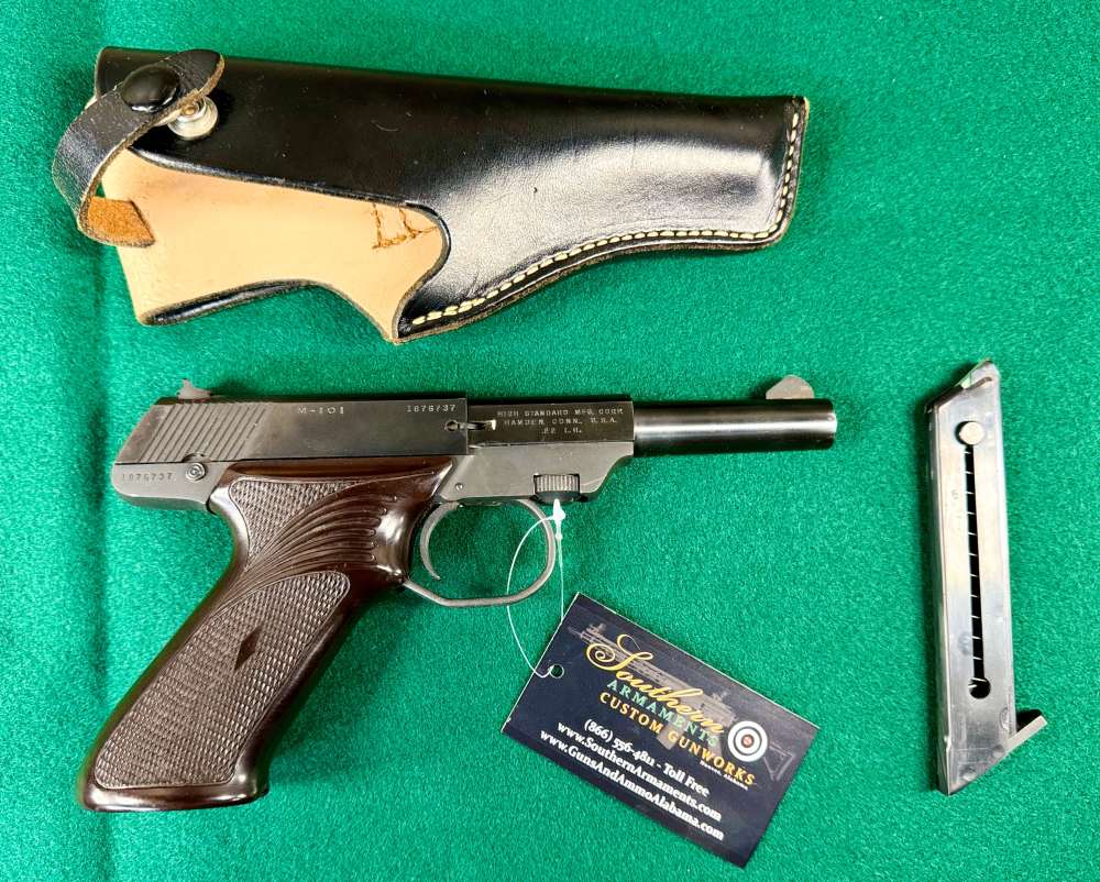High Standard Dura-Matic M-101 .22LR Pistol. 6.75", 1 Mag & Holster-img-0