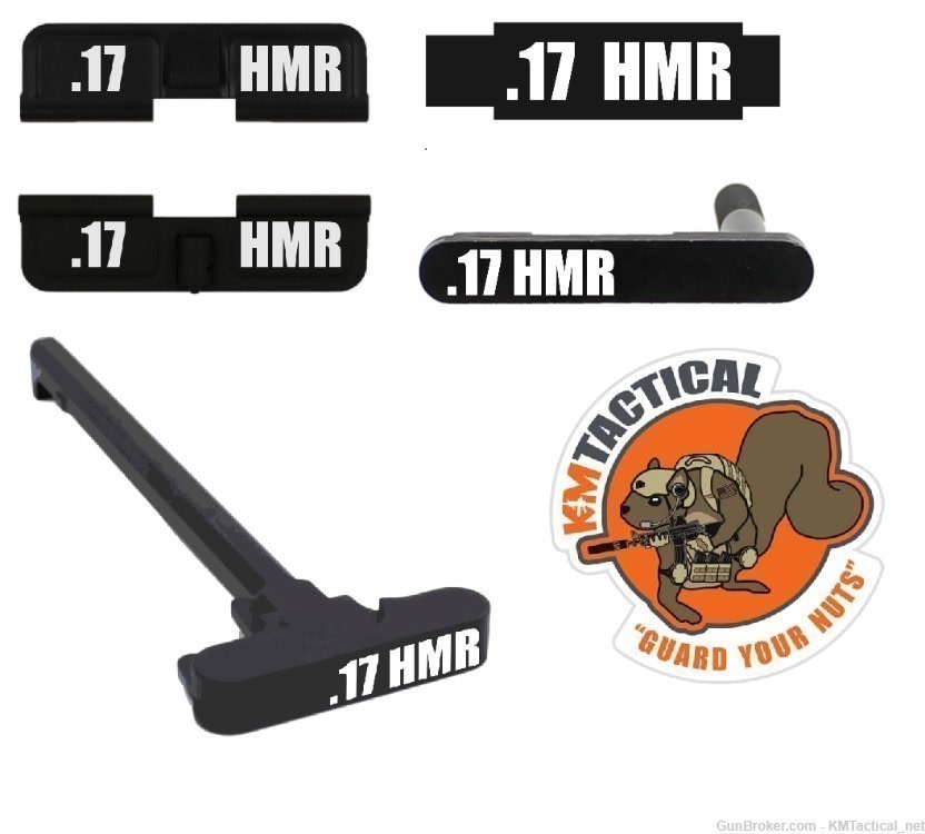AR-15 Custom Engraved .17 HMR Combo Set lower Upper Engraved Parts-img-0