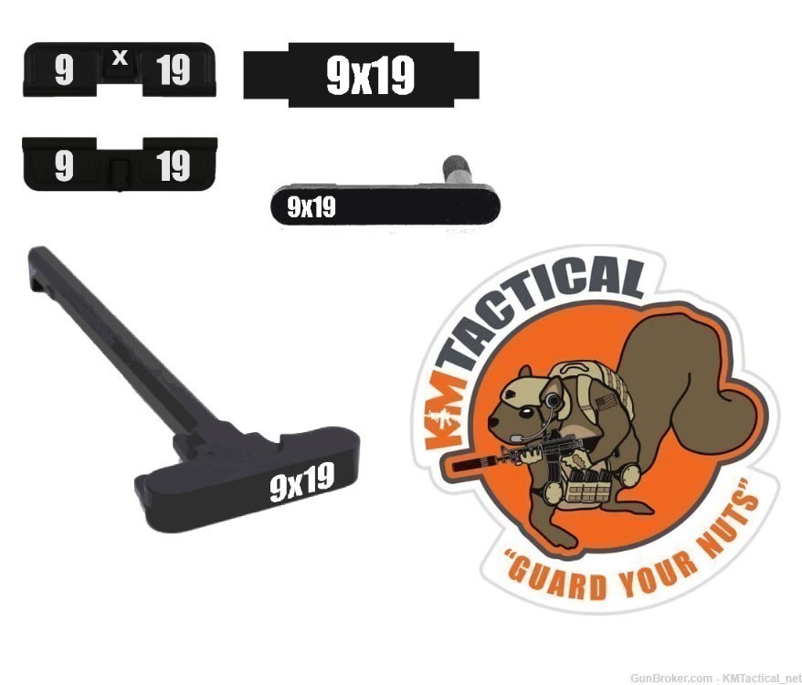 AR-15 Custom Engraved 9x19 Combo Set lower Upper Engraved Parts-img-0