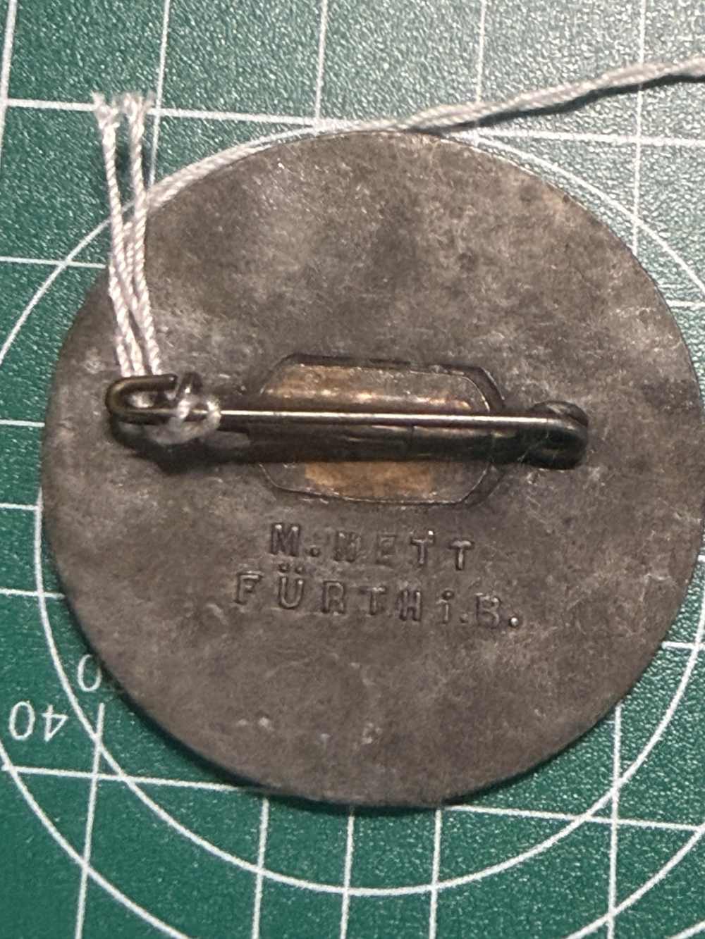 Original 1936 German Reichsparteitag Nuremberg Rally Zinc Tinnie Badge-img-2