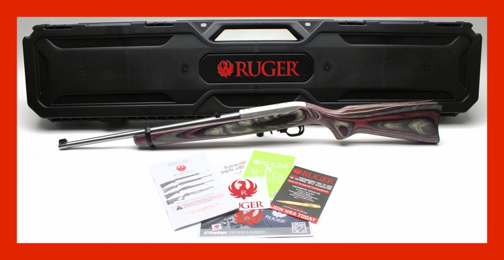 Ruger Factory New 10/22 Purple SS Laminate 22lr Ships In A Ruger Hard Case!-img-0