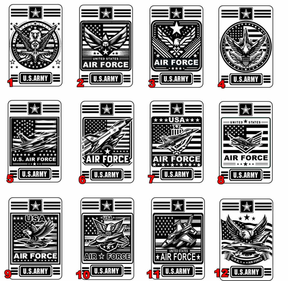 US Air Force Army Card Holder Wallet RFID Stainless Steel Case Floral-img-1