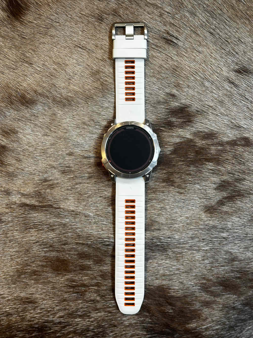 GARMIN FENIX 7X PRO SAPPHIRE SOLAR WATCH GPS, TITANIUM W/ GREY/ORANGE-img-1
