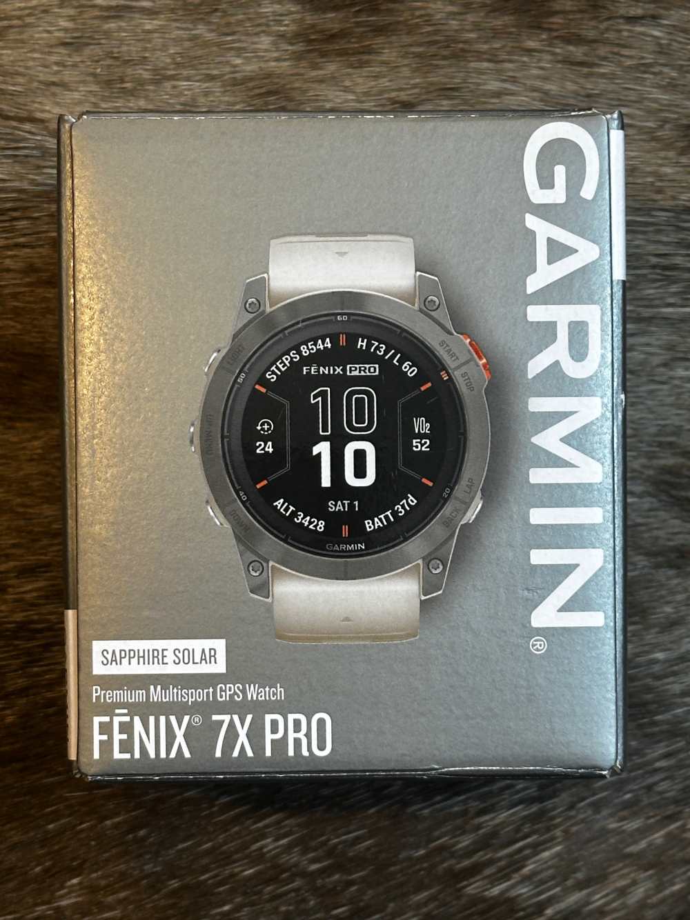 GARMIN FENIX 7X PRO SAPPHIRE SOLAR WATCH GPS, TITANIUM W/ GREY/ORANGE-img-6