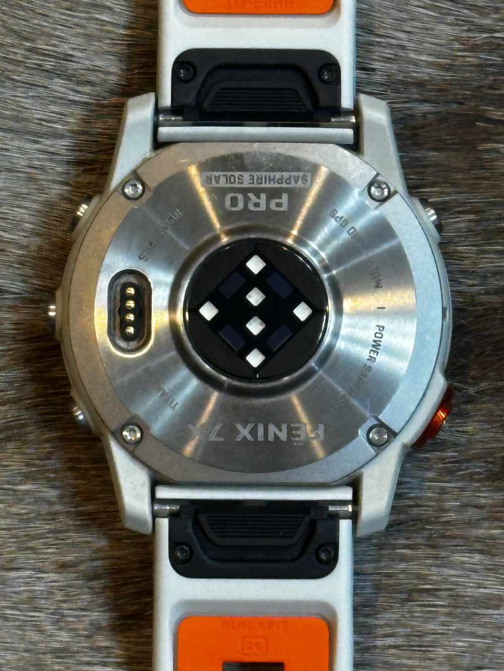 GARMIN FENIX 7X PRO SAPPHIRE SOLAR WATCH GPS, TITANIUM W/ GREY/ORANGE-img-3