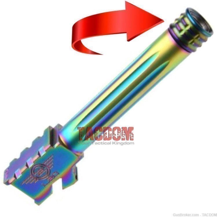 L2D COMBAT CHAMELEON RAINBOW Barrel Thread Protector 9mm 1/2x28 Glock Sig -img-1
