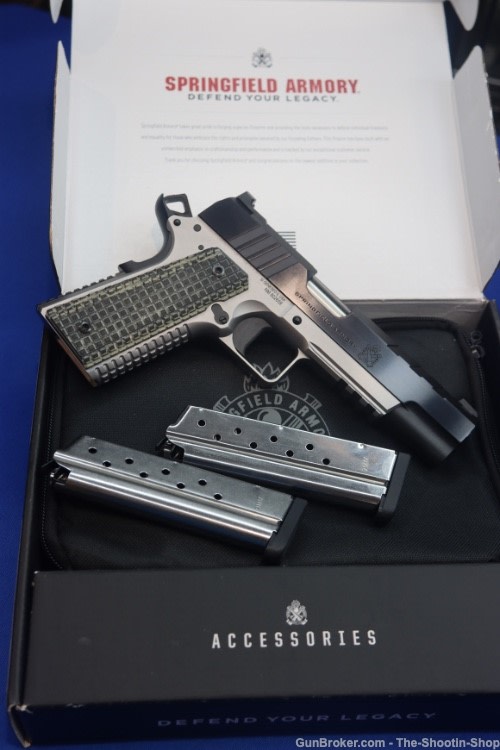 Springfield Armory Model Emissary 1911 Pistol 9MM 5" Stainless 2-TONE RAIL-img-19