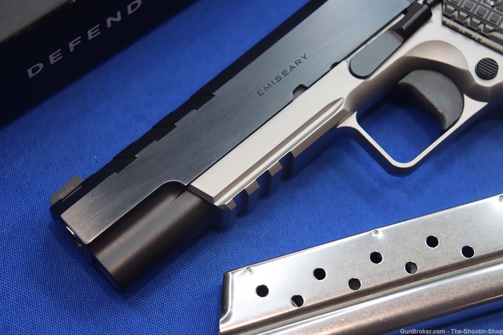 Springfield Armory Model Emissary 1911 Pistol 9MM 5" Stainless 2-TONE RAIL-img-2