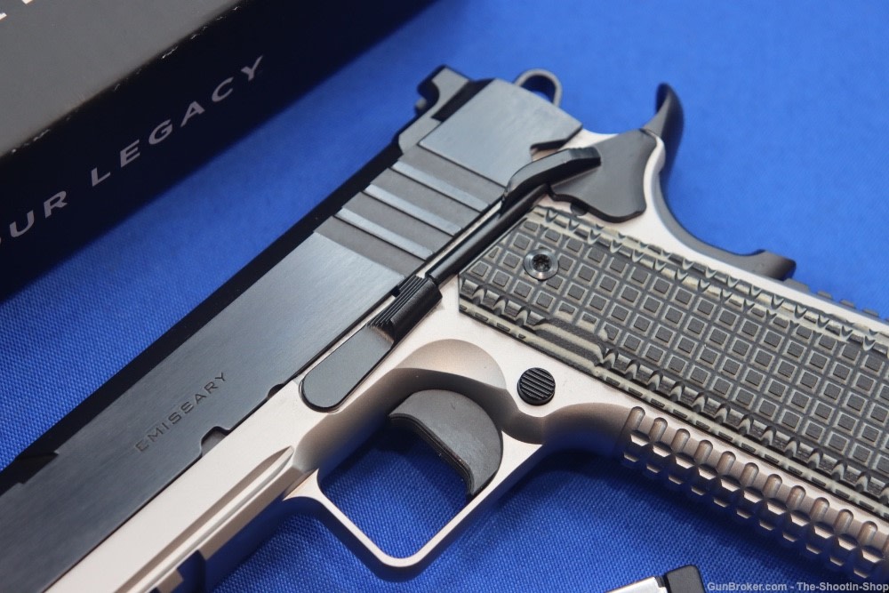 Springfield Armory Model Emissary 1911 Pistol 9MM 5" Stainless 2-TONE RAIL-img-3