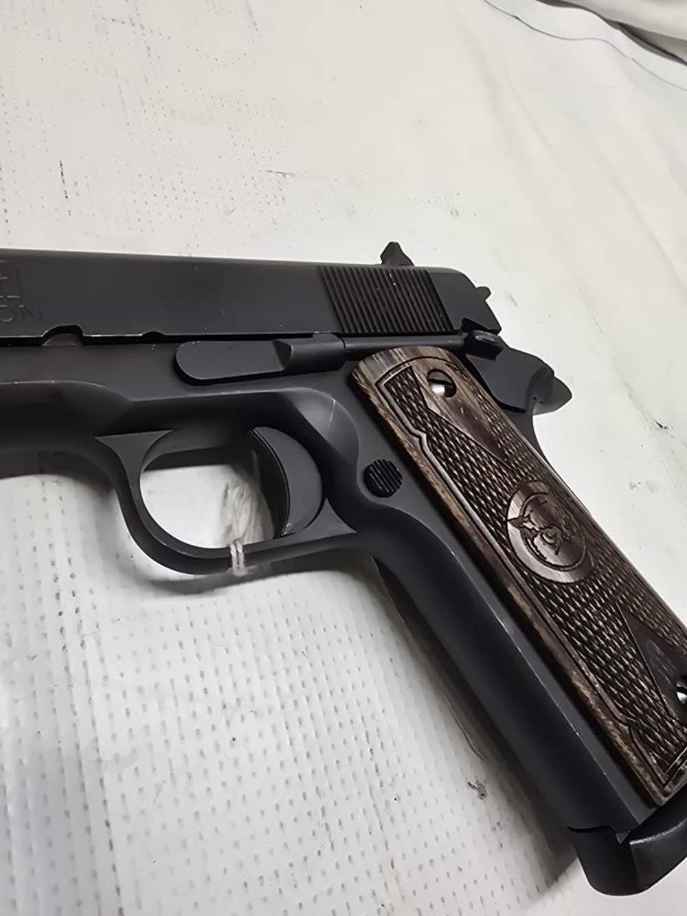Iver Johnson 1911A1 45 Auto w/ 1 Mag, Wood Grips-img-3