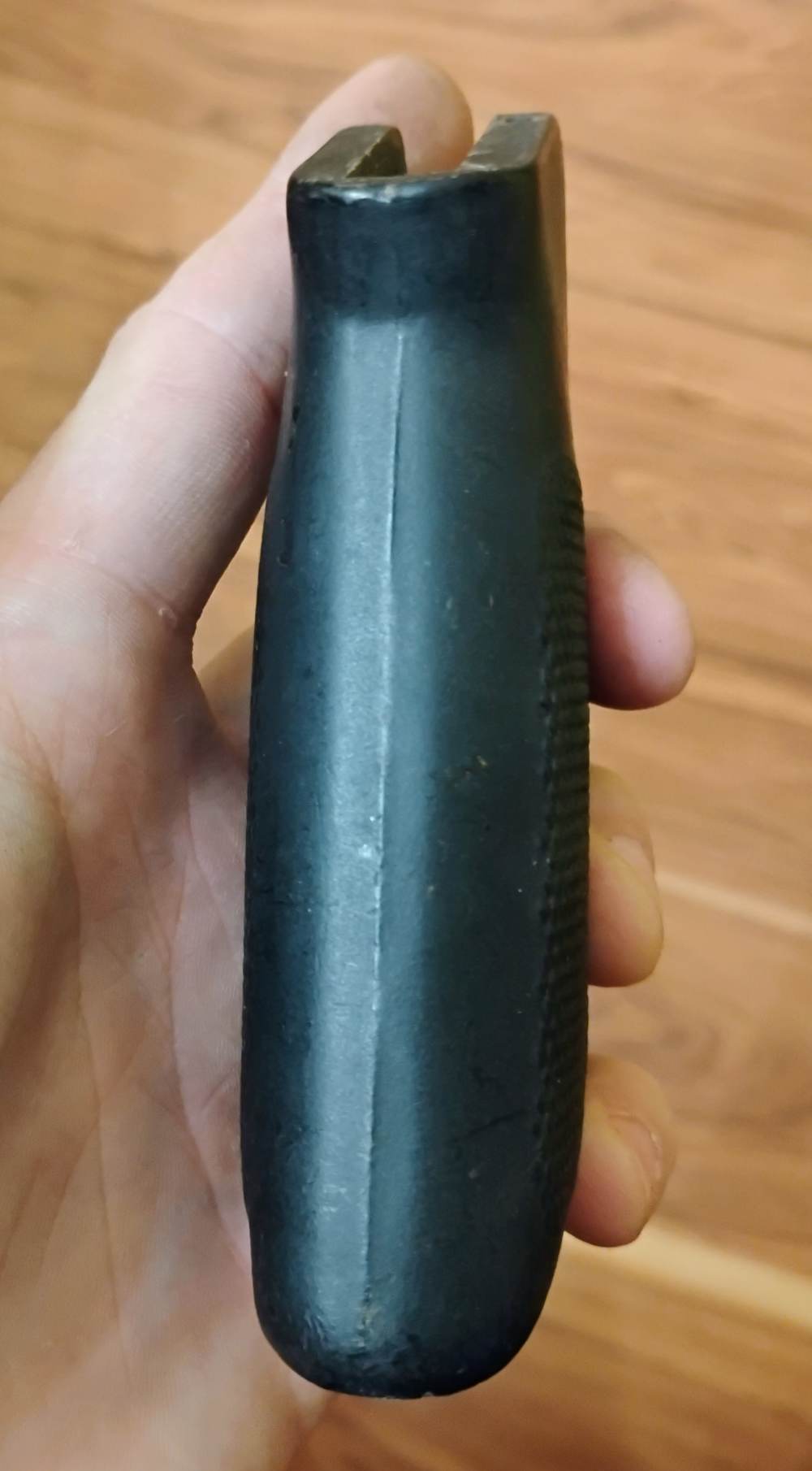 A1 Style AR-15 Black Grip Less Hardware - Worn Checkered-img-5
