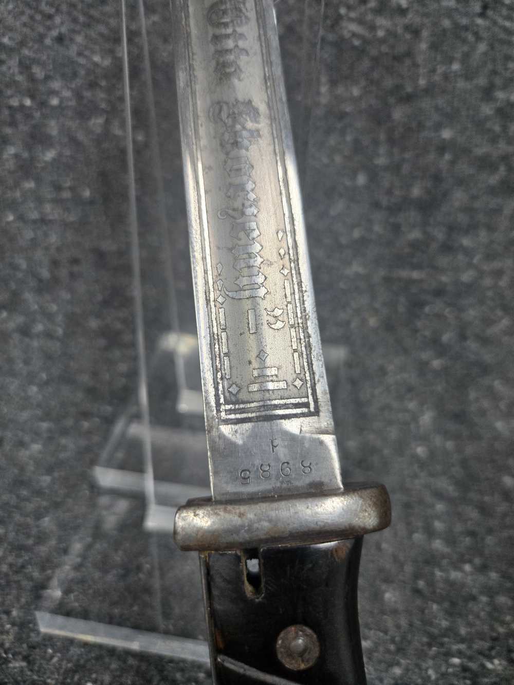 Post-War Etched WWII K98k Bayonet w/ SS Motto and 1st Waffen SS Division-img-4